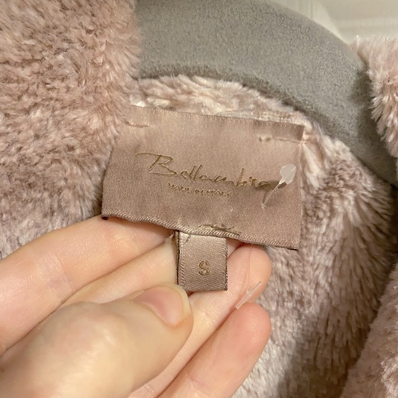 Powder/Dusty Pink faux-shearling waterfall vest - Picture 6 of 8